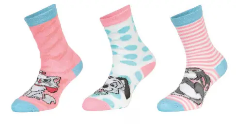3PACK dětské ponožky Disney Animals vícebarevné (39132/pink)
