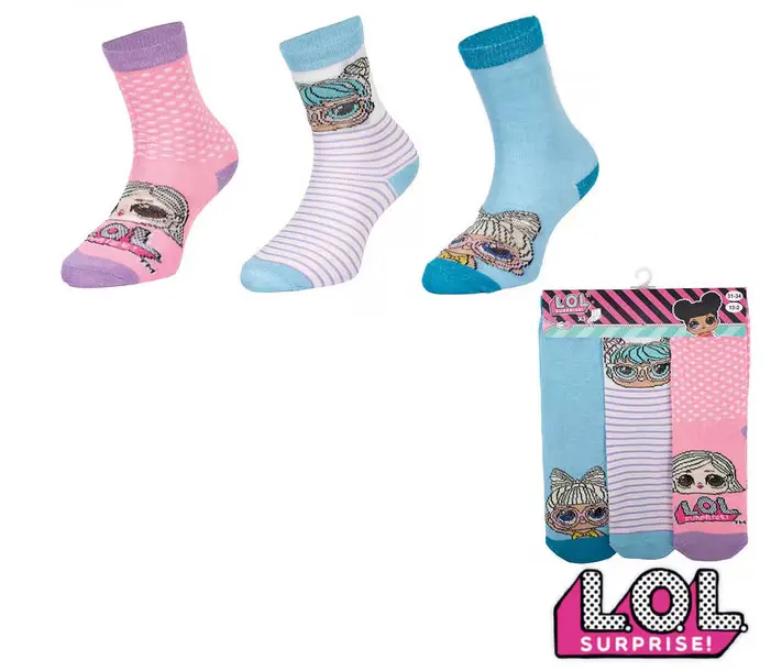 3PACK dětské ponožky LOL vícebarevné (38766/blue)