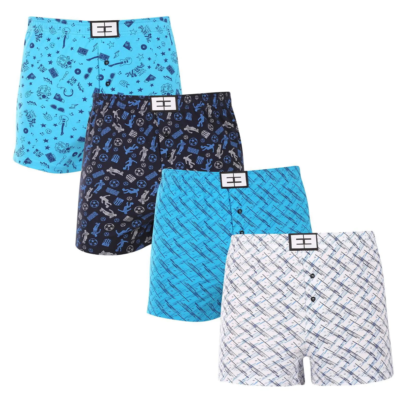 4PACK pánské trenky Nedeto vícebarevné (4NTV03) M, trenýrky