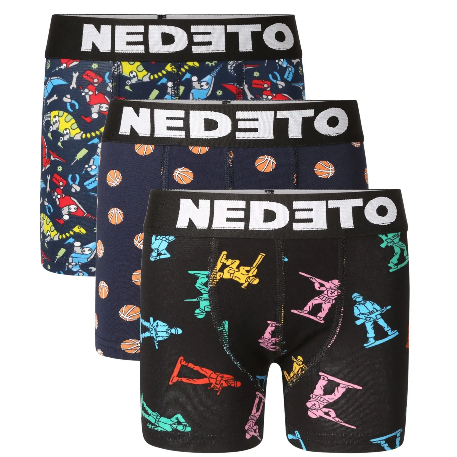 3PACK dětské boxerky Nedeto vícebarevné (3NBDV5)