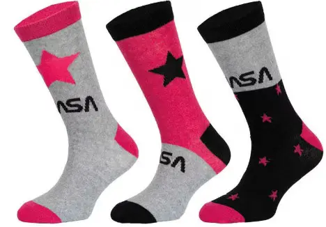 3PACK dětské ponožky NASA vícebarevné (39270/red)