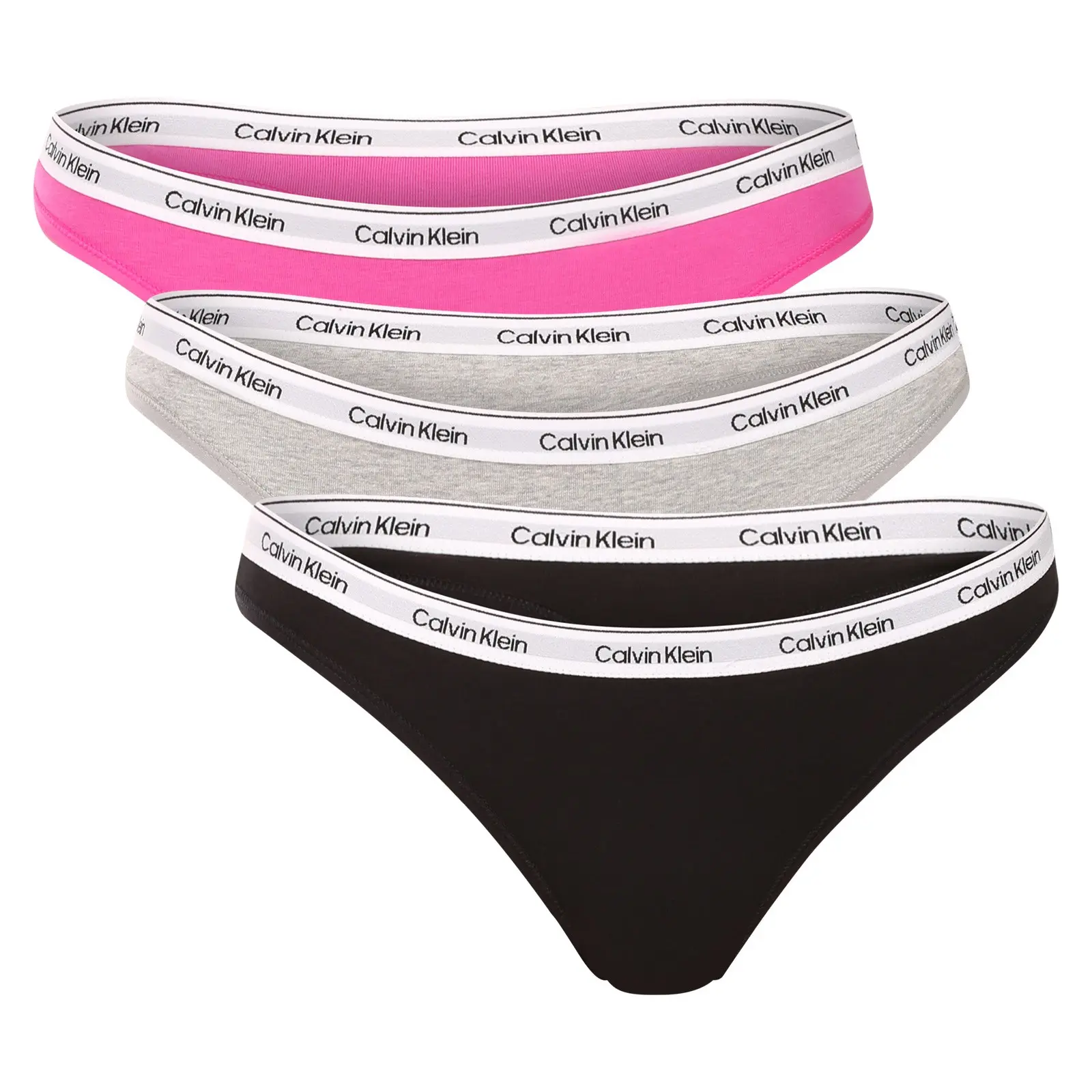 3PACK dámská tanga Calvin Klein vícebarevná (QD5209-FQN) XL