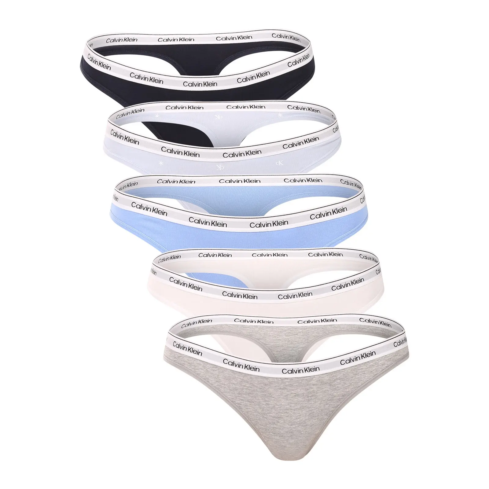 5PACK dámská tanga Calvin Klein vícebarevná (QD5221-3KV) L