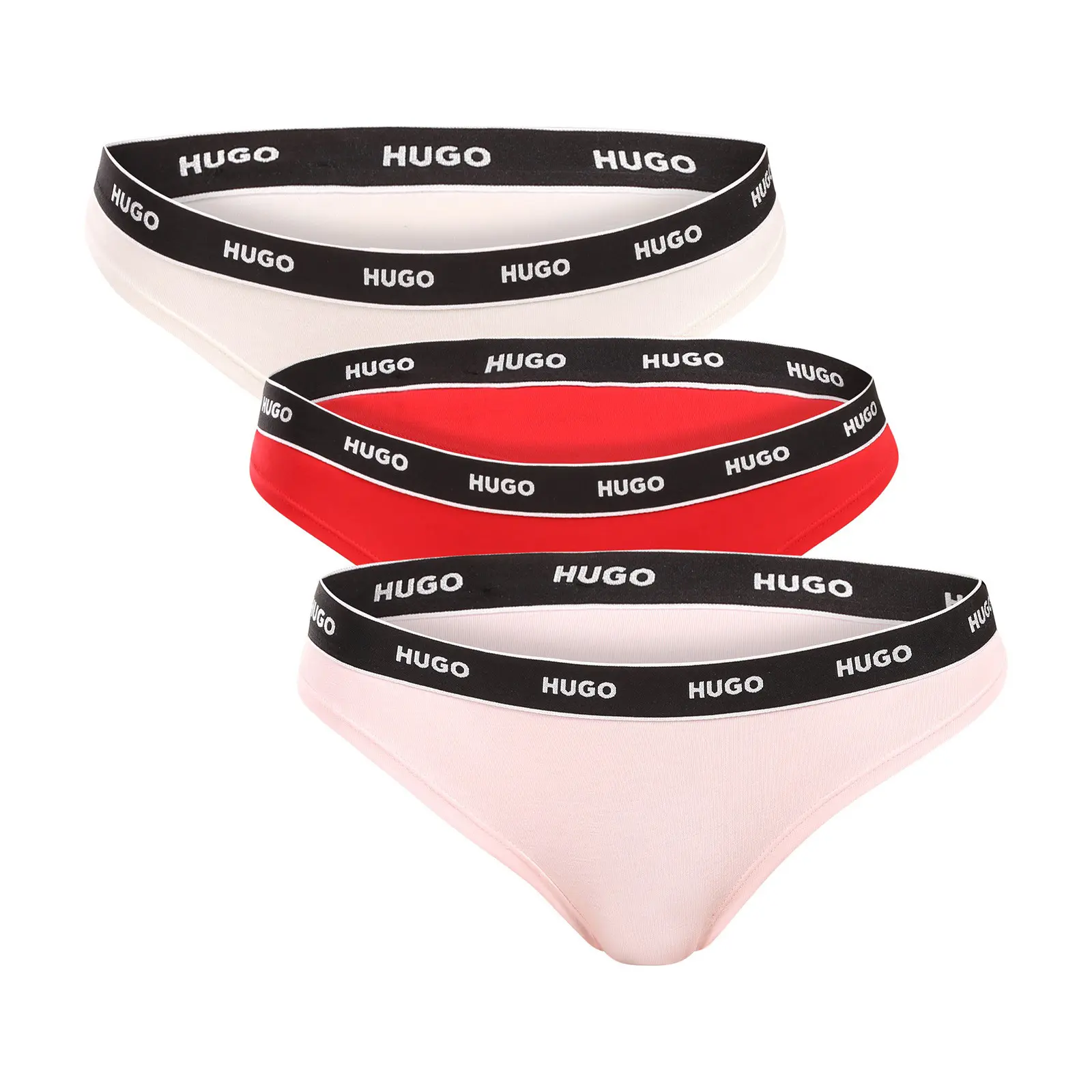 3PACK dámská tanga HUGO vícebarevná (50545680 965)