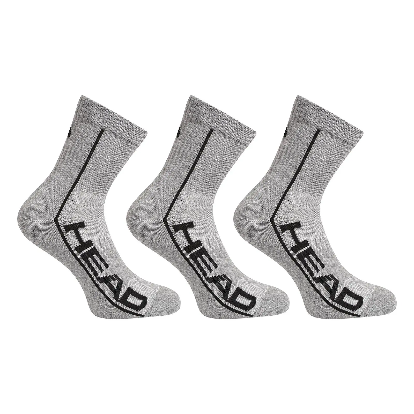 3PACK ponožky HEAD šedé (791010001 011)