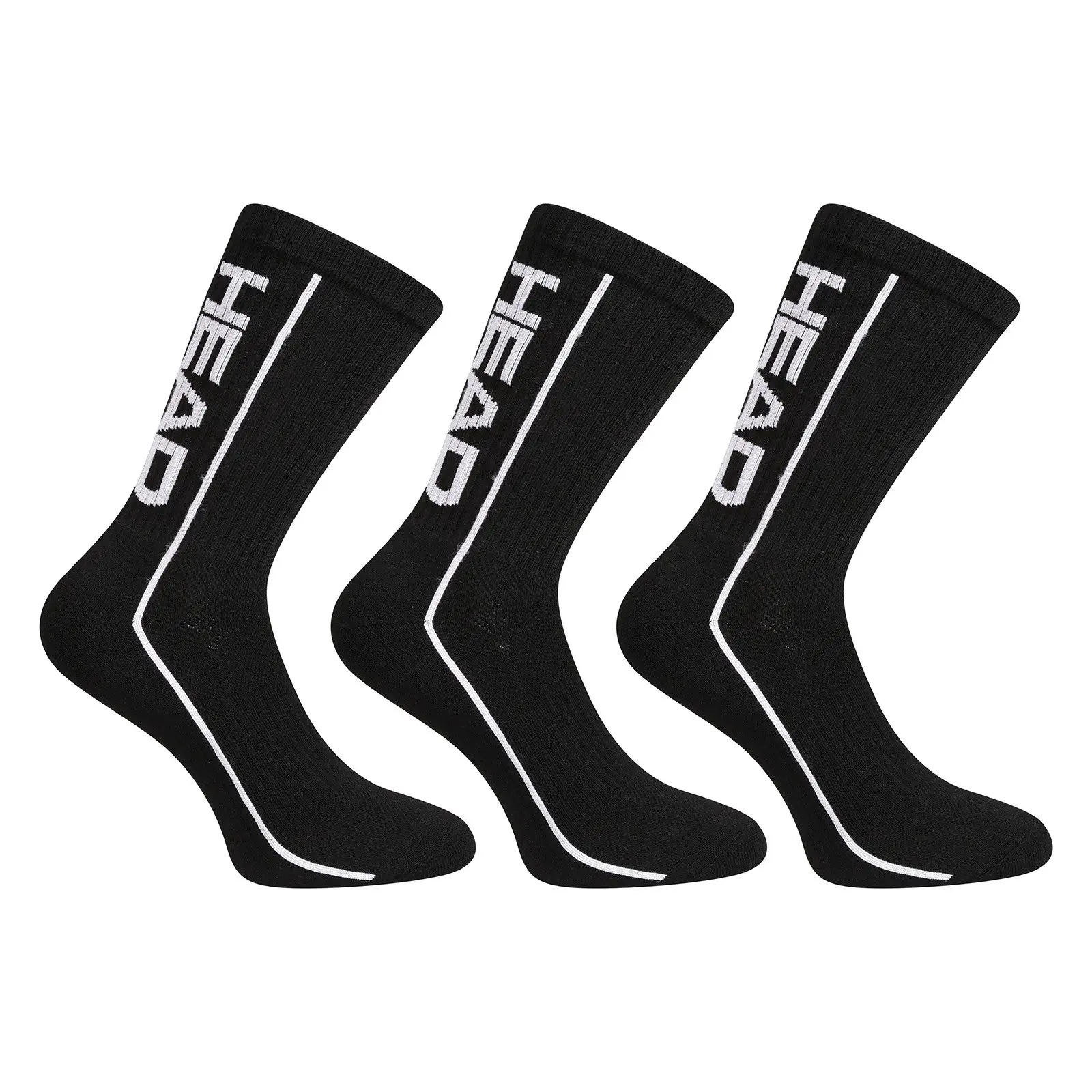 3PACK ponožky HEAD vysoké černé (791011001 005) S