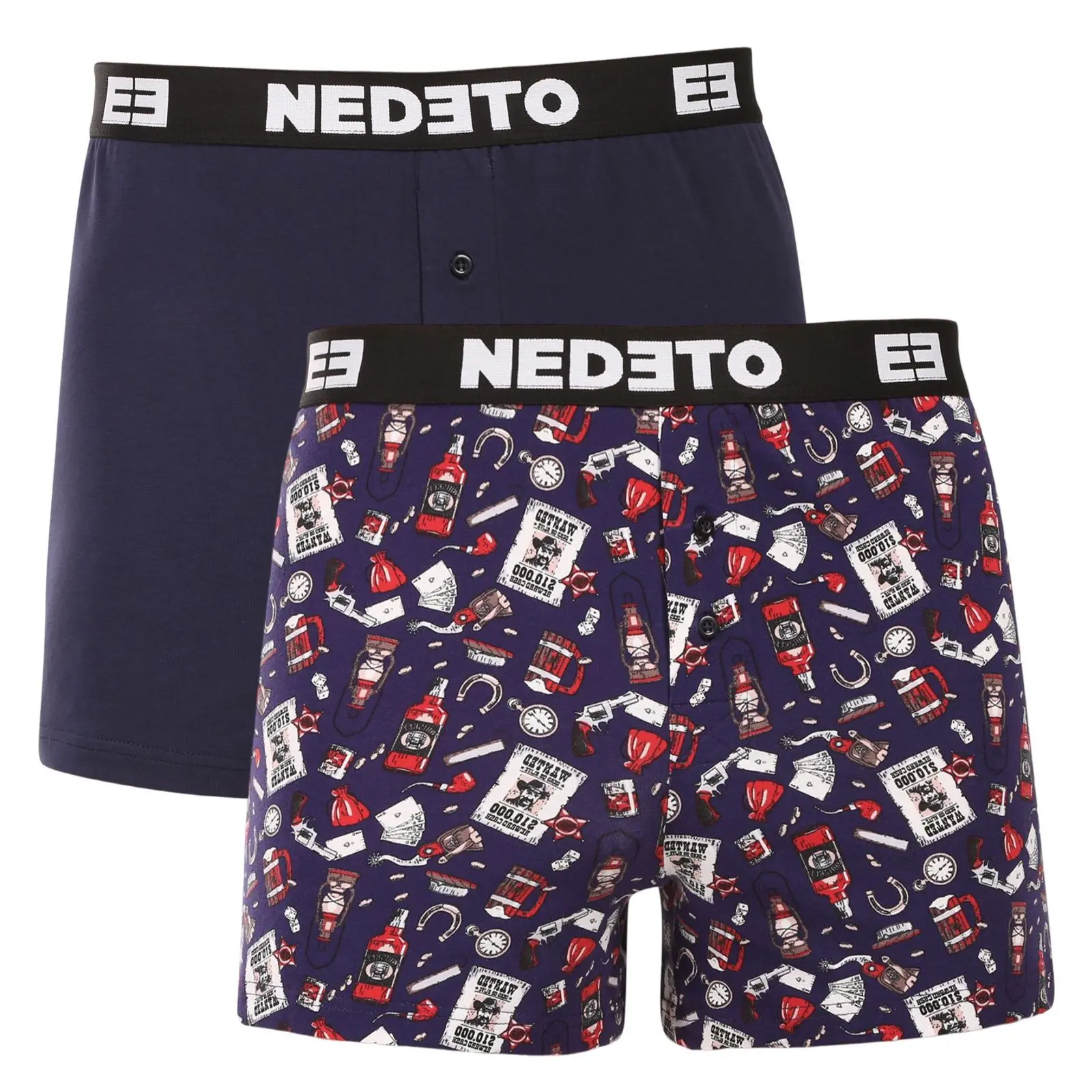 2PACK pánské trenky Nedeto vícebarevné (2NGV02)