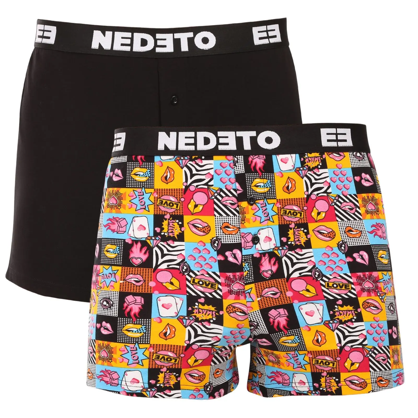 2PACK pánské trenky Nedeto vícebarevné (2NGV05)