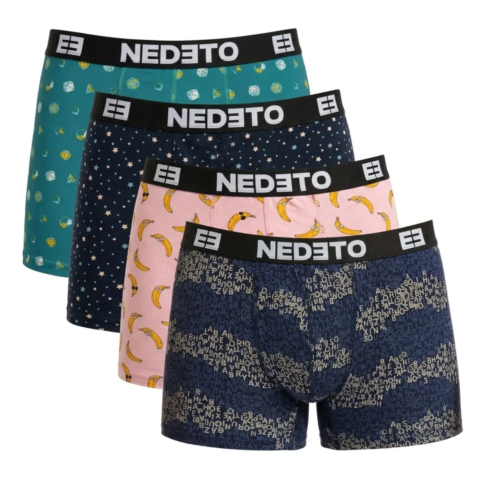 4PACK pánské boxerky Nedeto vícebarevné (4NBV1)