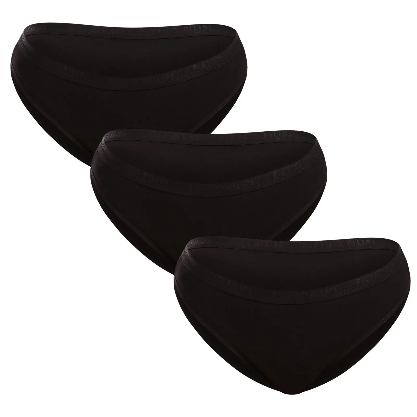 2. jakost 3PACK dámské kalhotky Pietro Filipi černé (3KB001/II)