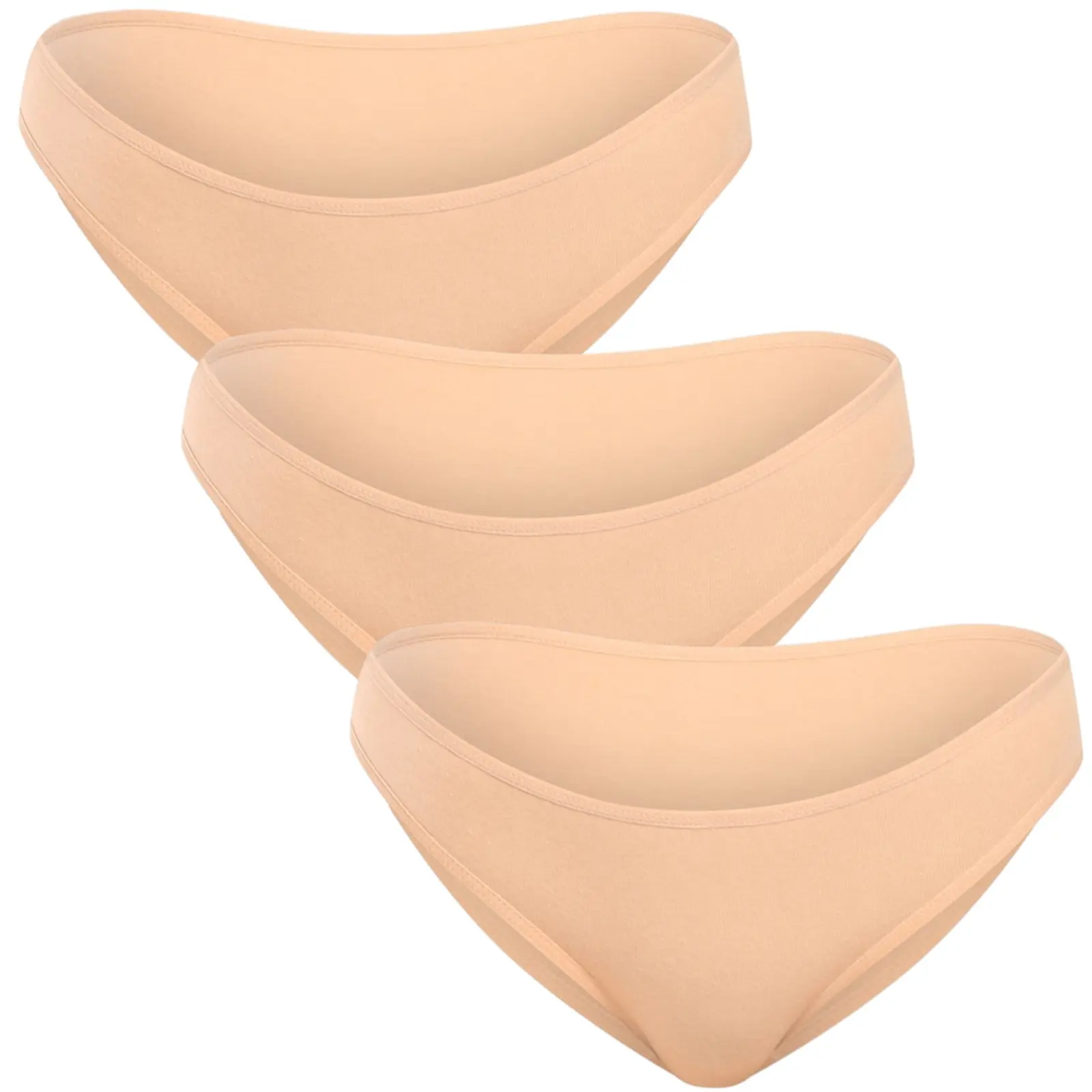 2. jakost 3PACK dámské kalhotky Nedeto béžové (3NK004-2/II) XS