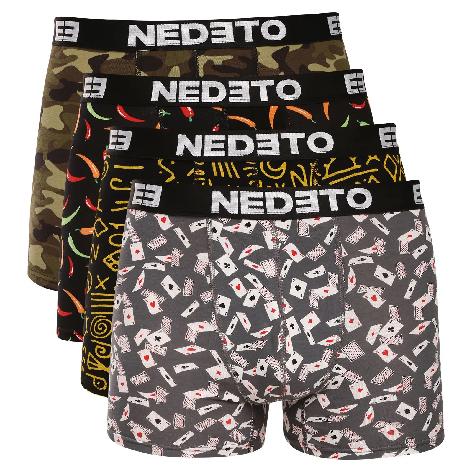 4PACK pánské boxerky Nedeto vícebarevné (4NBV5)