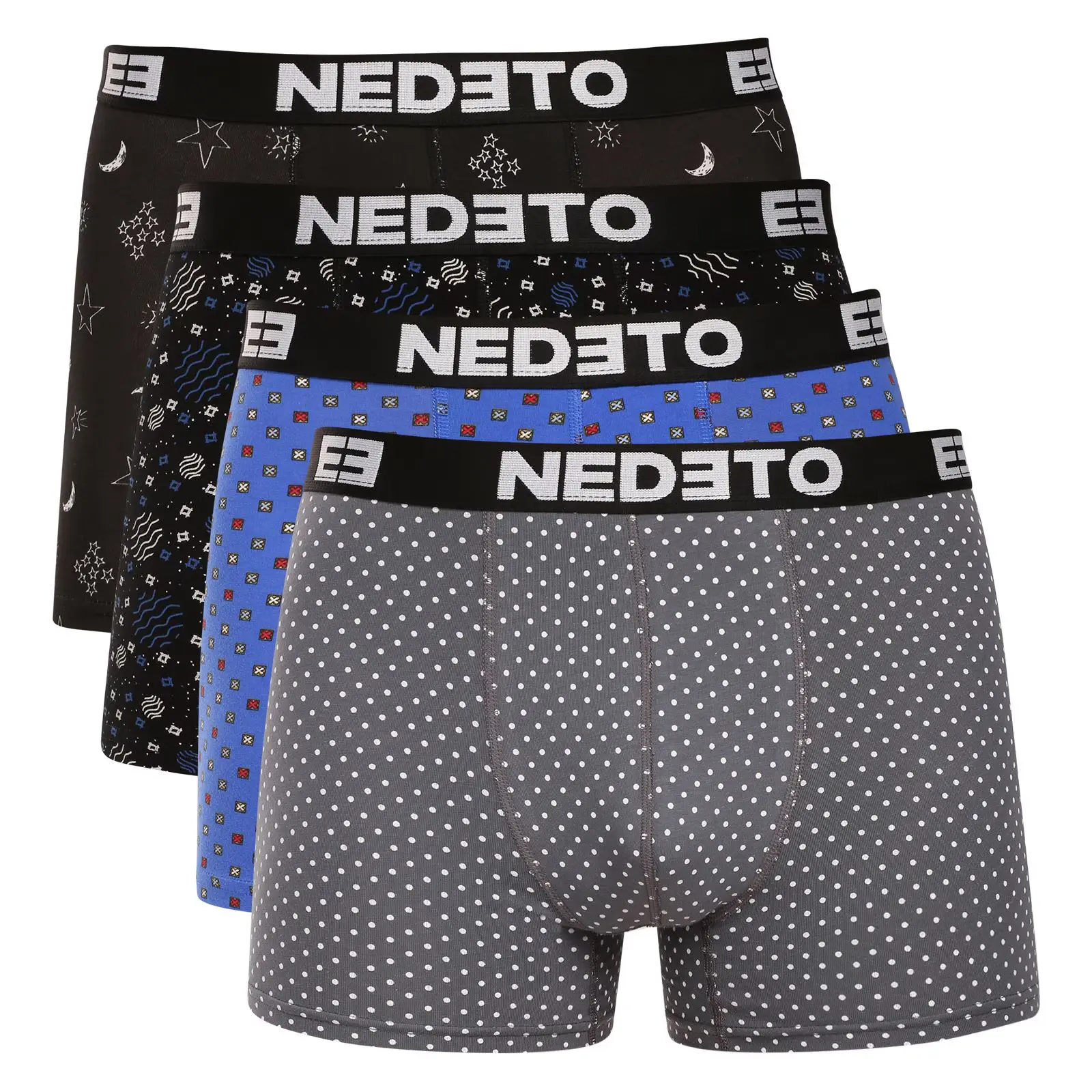 4PACK pánské boxerky Nedeto vícebarevné (4NBV3)