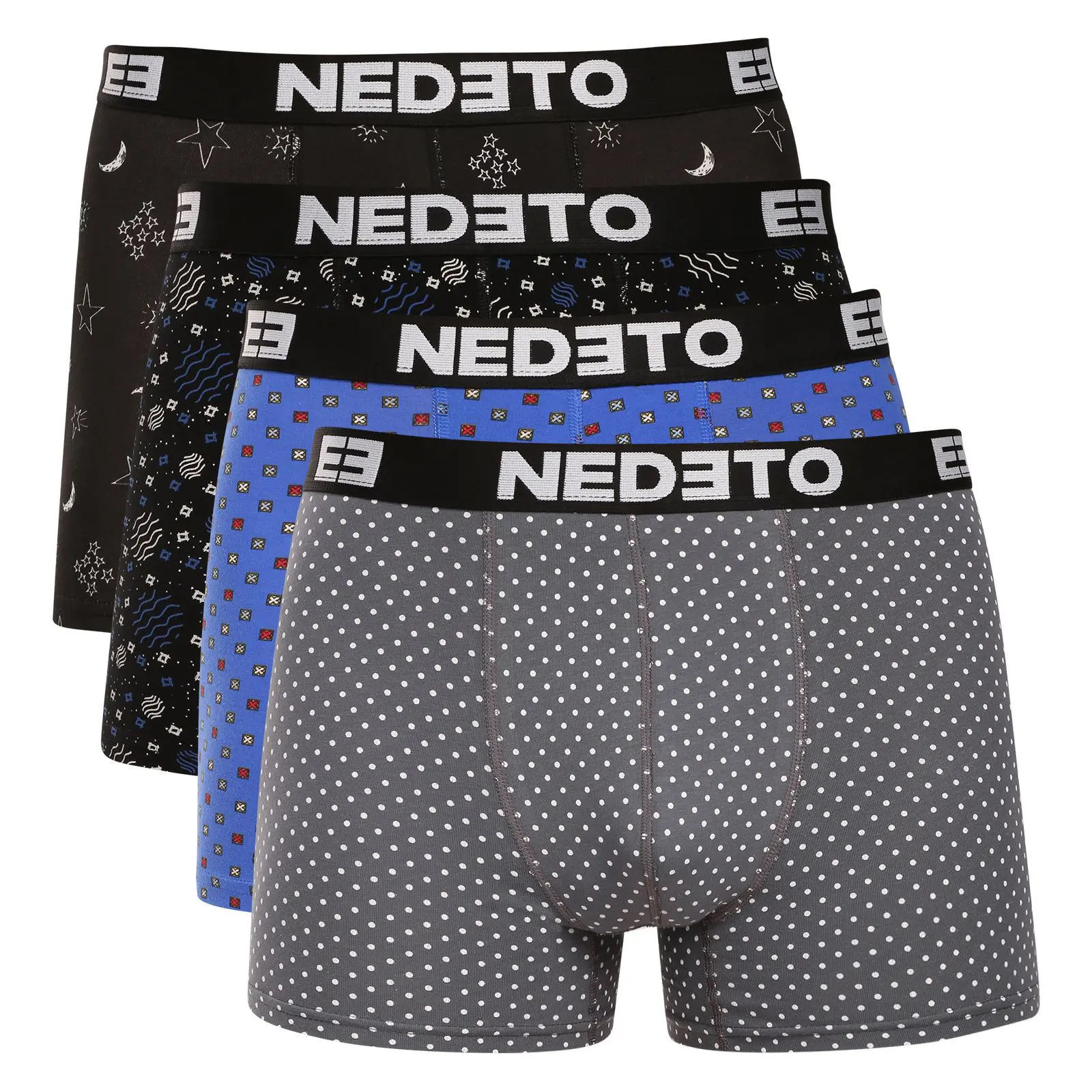 4PACK pánské boxerky Nedeto vícebarevné (4NBV3)