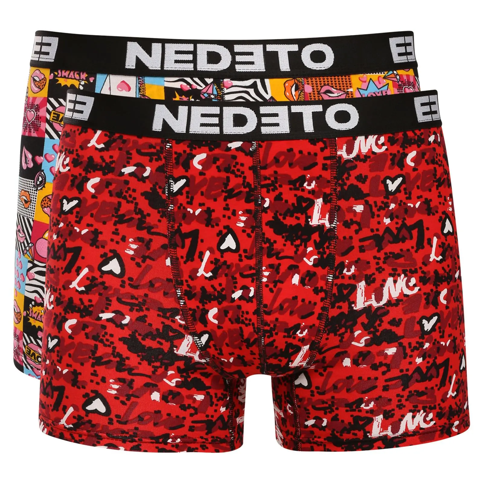2PACK pánské boxerky Nedeto vícebarevné (2NBV16)