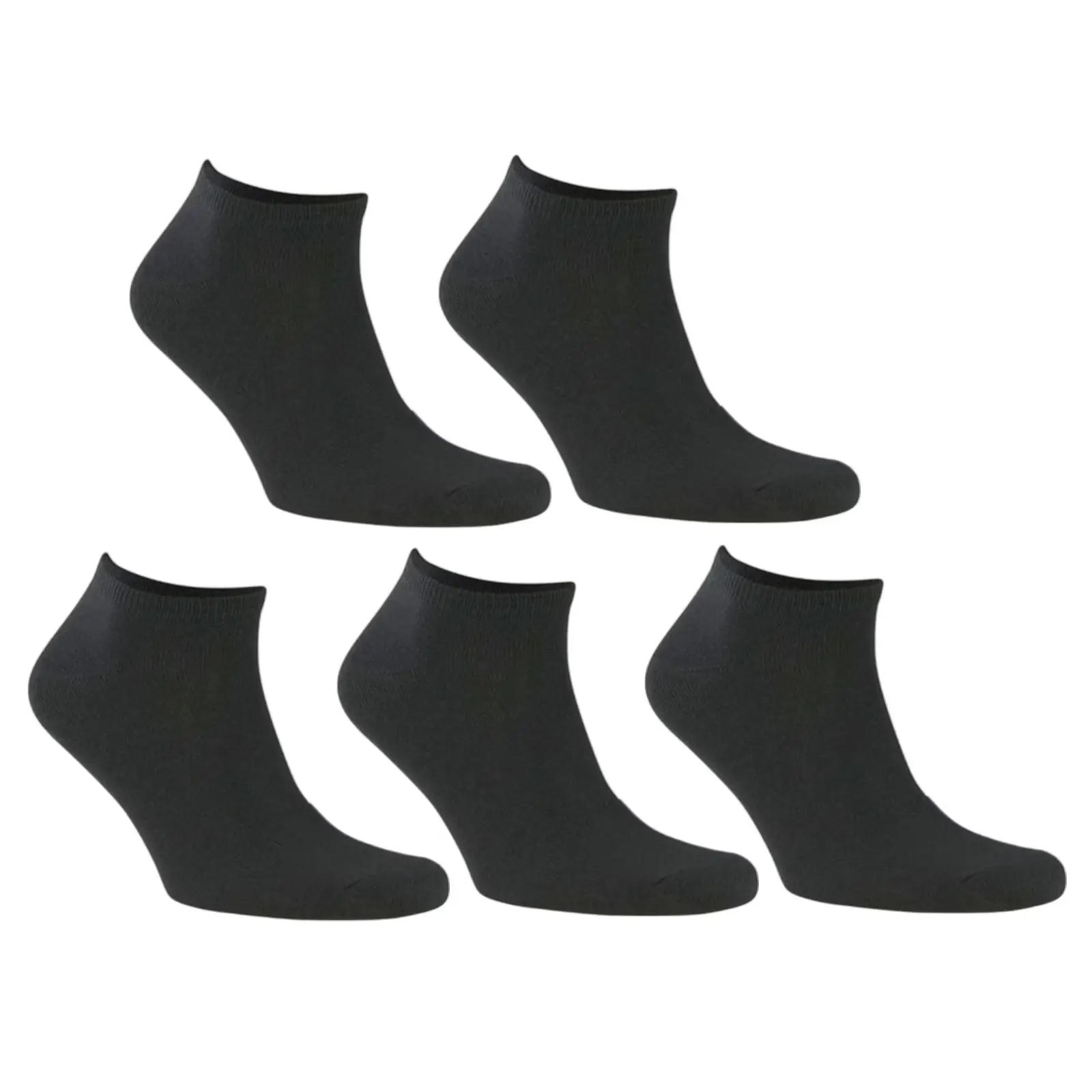 5PACK ponožky Bellinda nízké černé (SS487821)