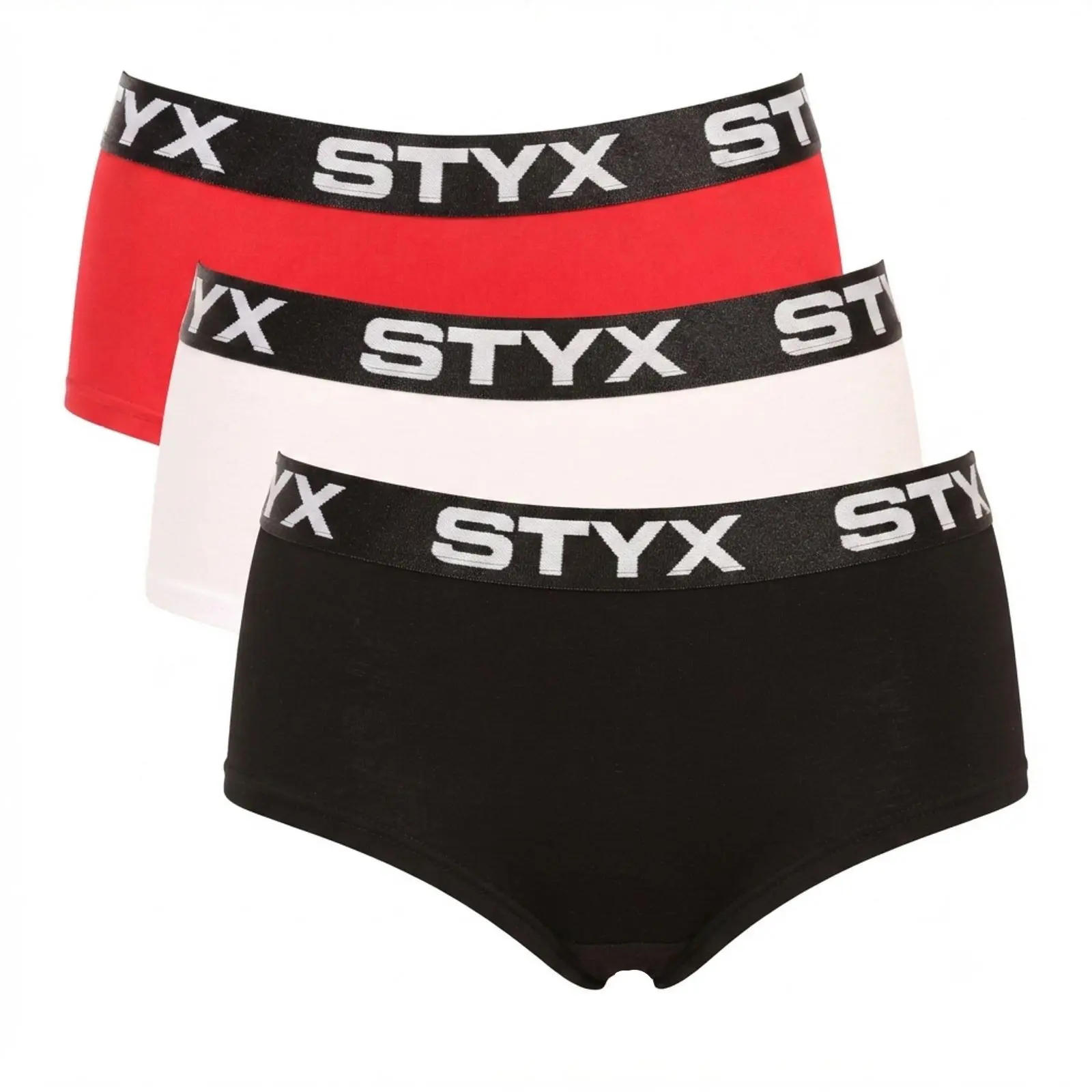3PACK dámské kalhotky Styx s nohavičkou vícebarevné (3IN09014)