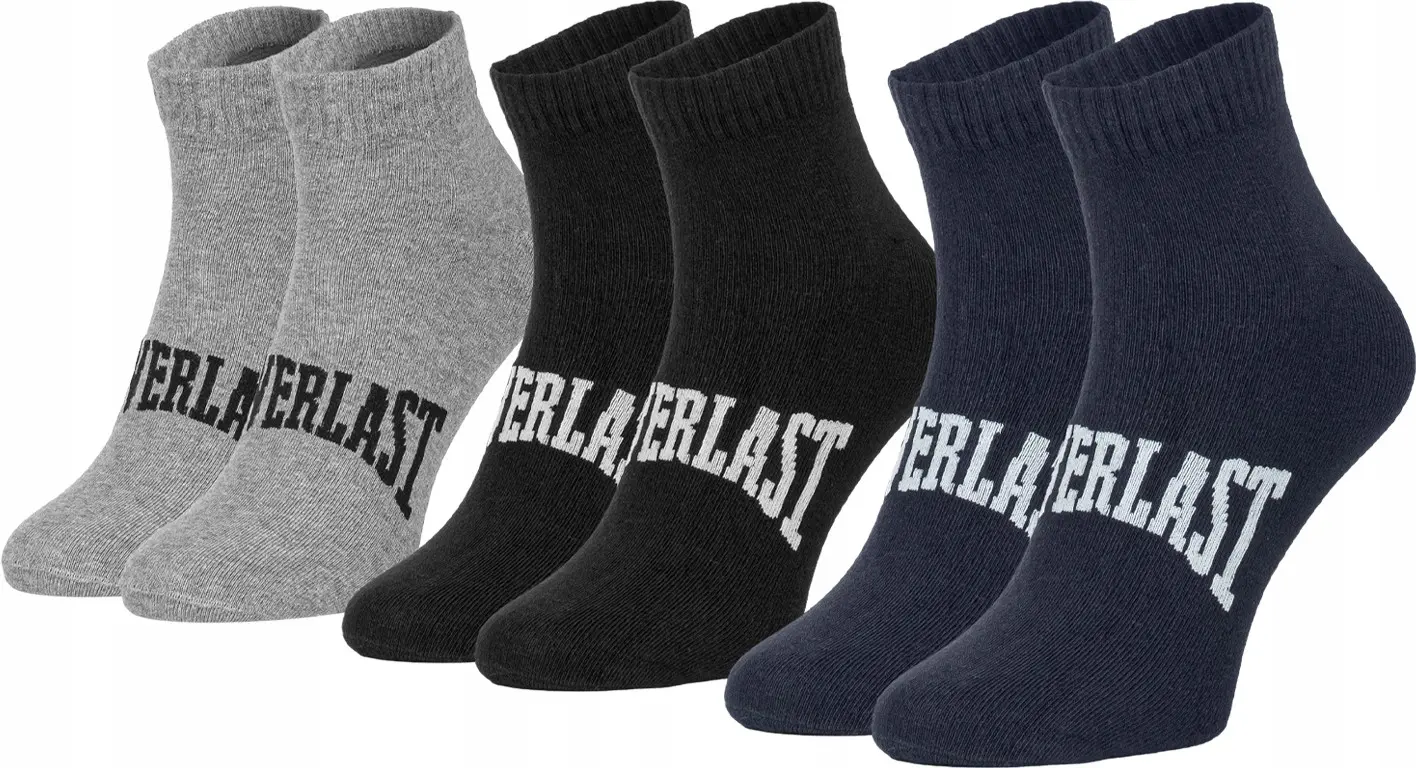 3PACK ponožky Everlast kotníkové vícebarevné (SKQ001-05)