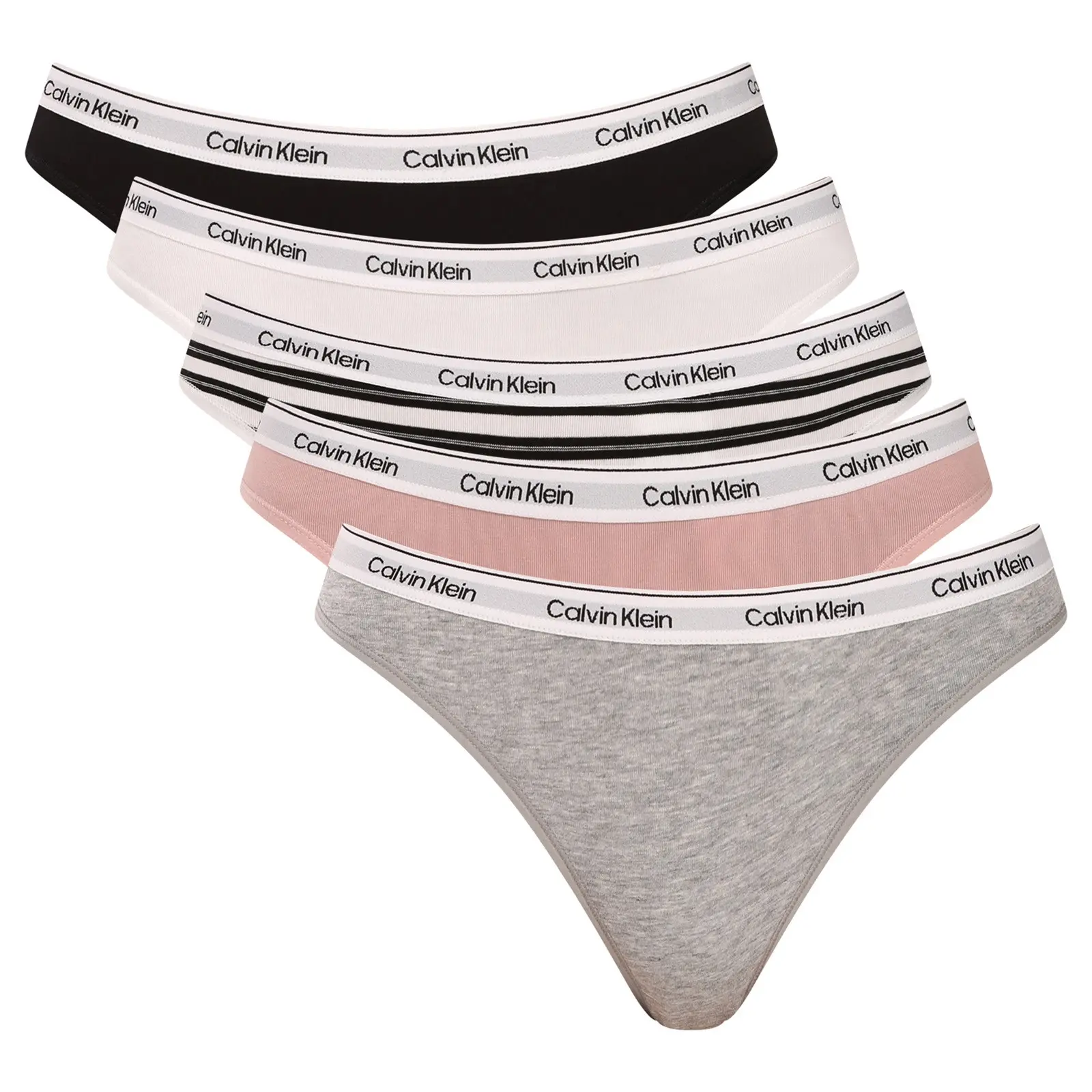 5PACK dámská tanga Calvin Klein vícebarevná (QD5221-H0T)