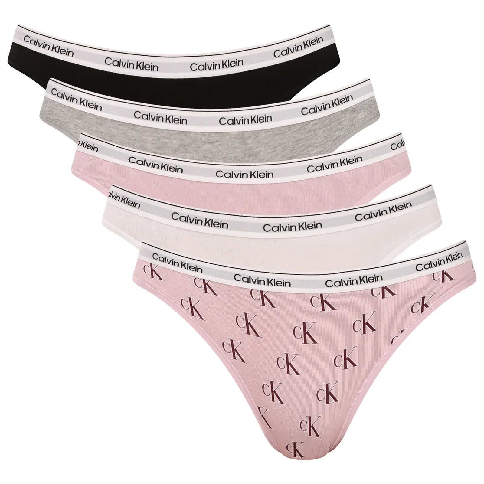 5PACK dámské kalhotky Calvin Klein vícebarevné (QD5208E-H0W)