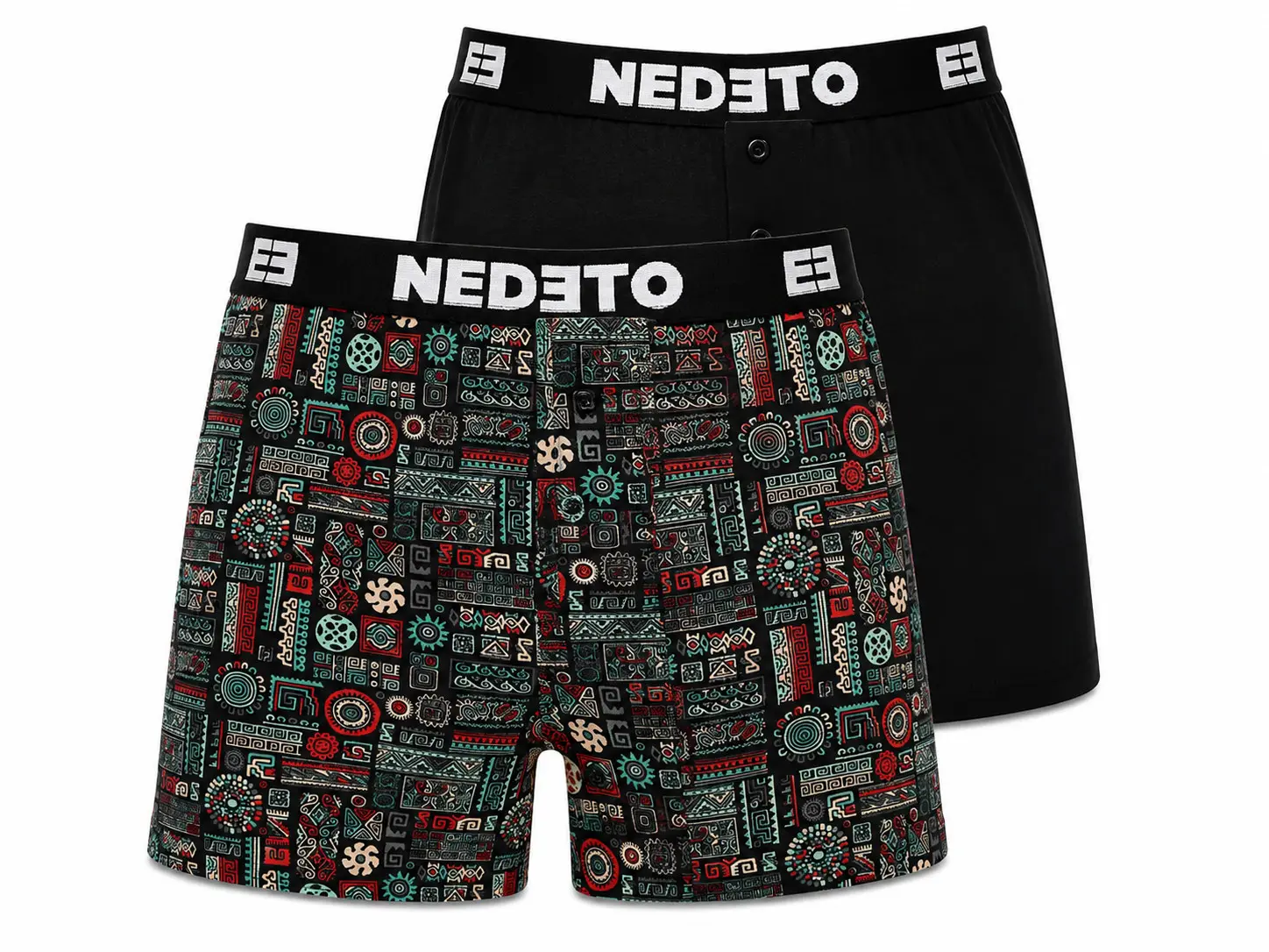 2PACK pánské trenky Nedeto vícebarevné (2NGV12)