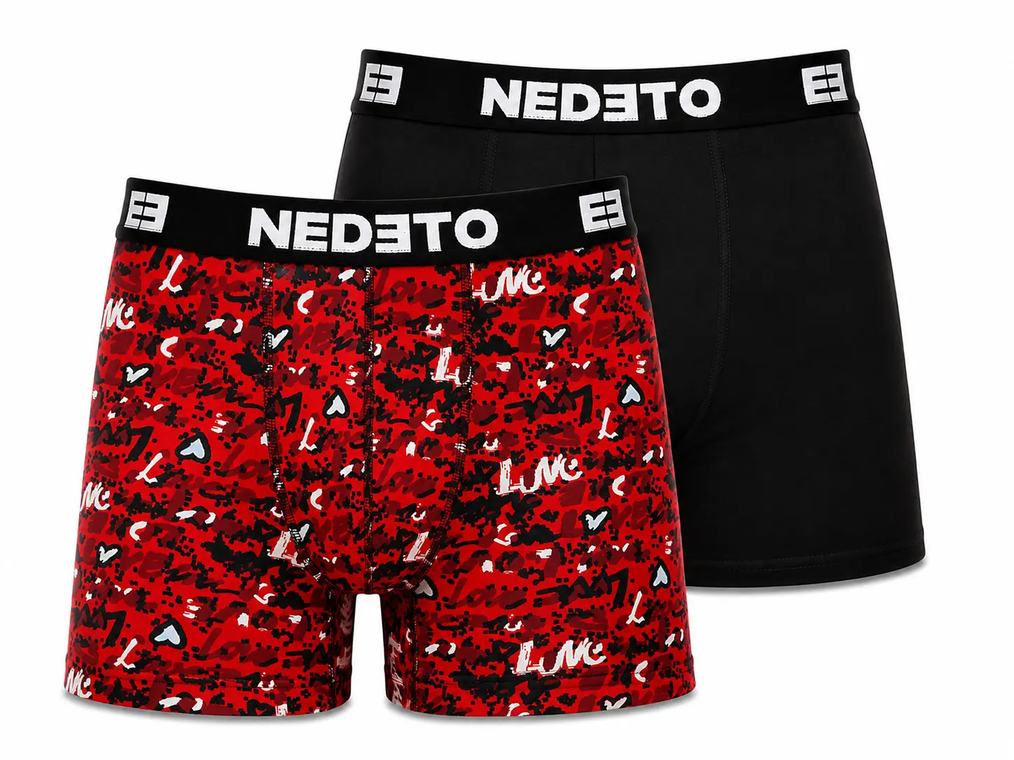 2PACK pánské boxerky Nedeto vícebarevné (2NBV28)