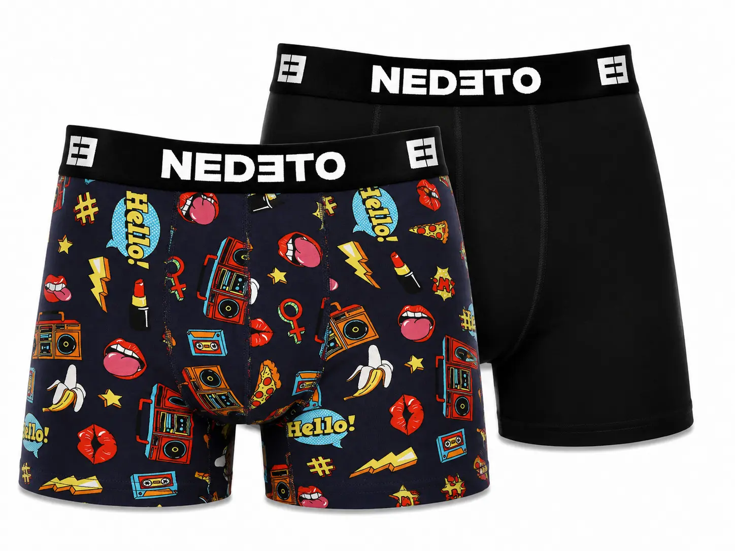 2PACK pánské boxerky Nedeto vícebarevné (2NBV22)