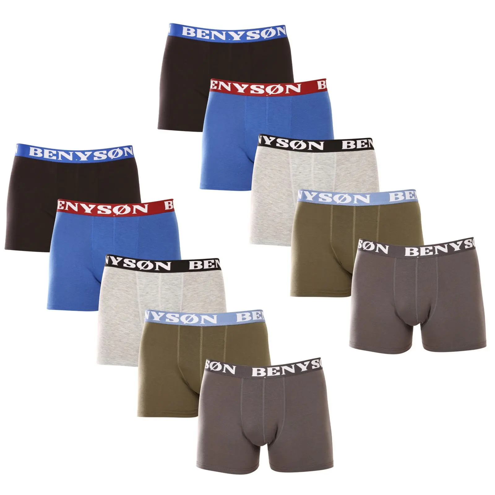 10PACK pánské boxerky Benysøn vícebarevné (2x4002)