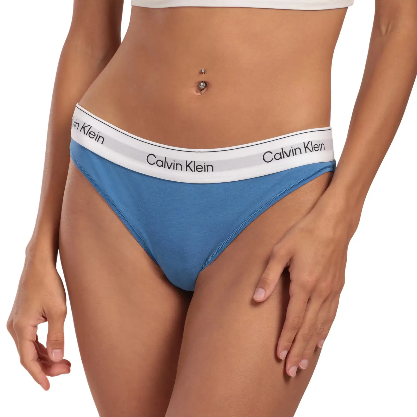 Dámská tanga Calvin Klein modré (QF8518-C2L) XS