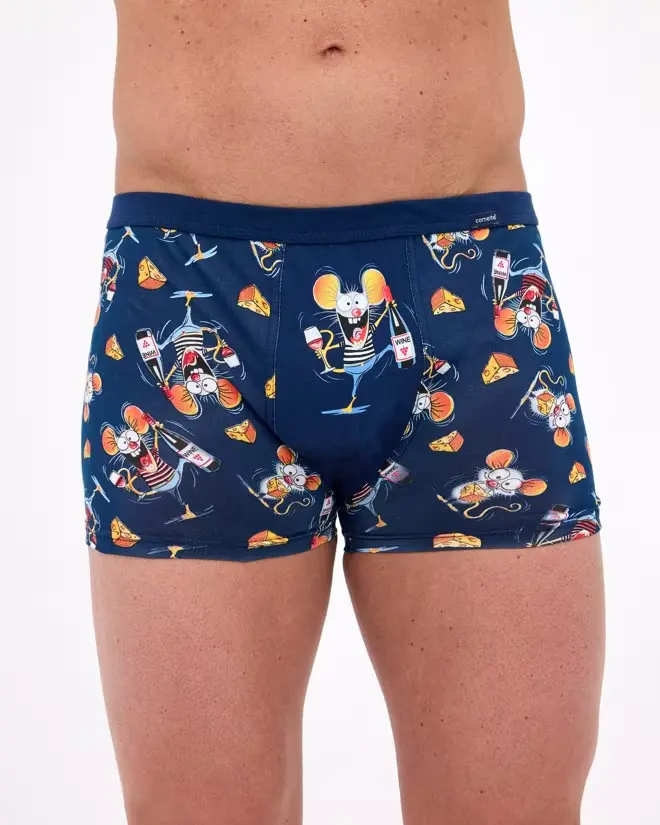Cornette boxerky Tatoo 280/249 Mouse - modrá, S