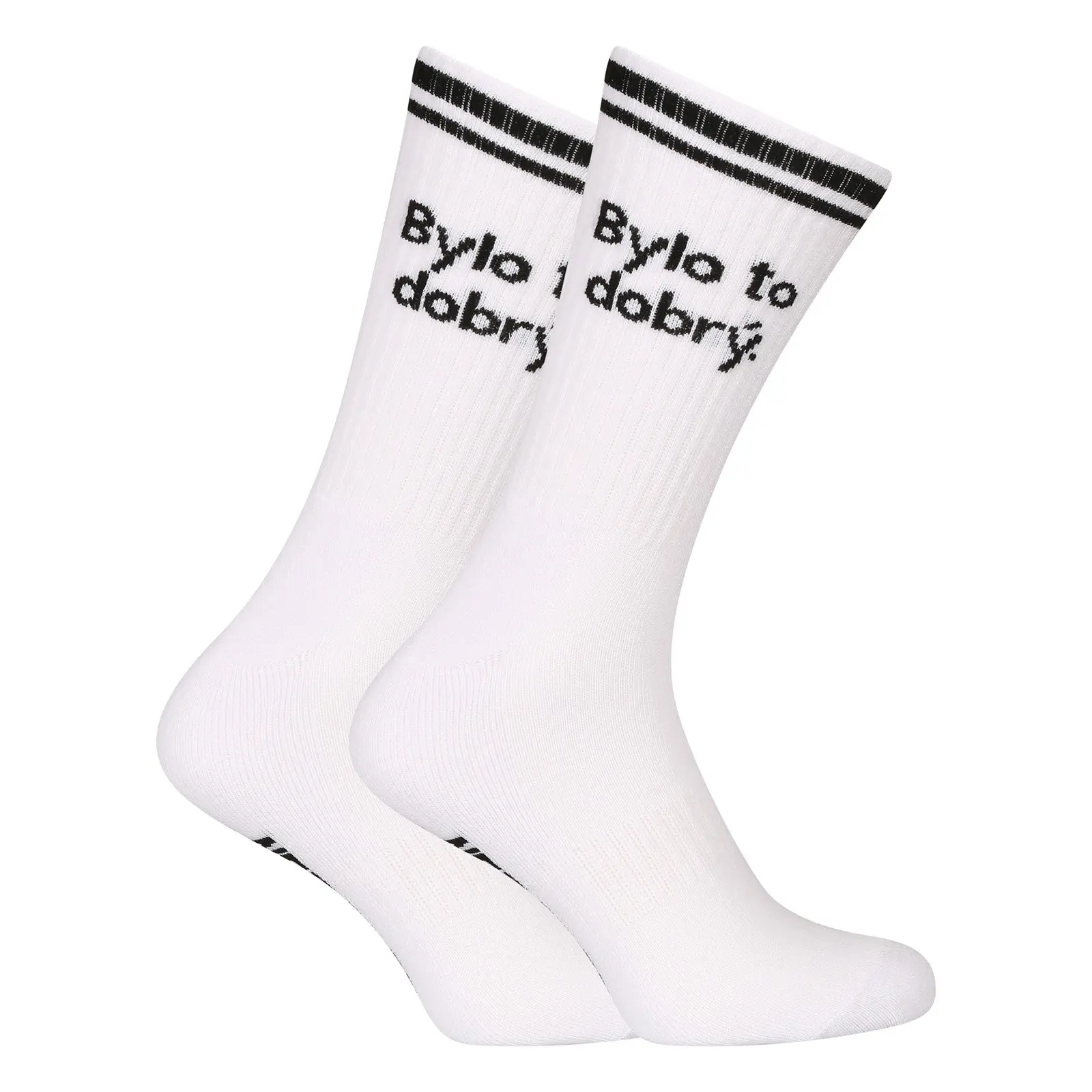 Ponožky Nedeto sportovní vysoké Bylo to dobrý. bílé (1NOBT19)