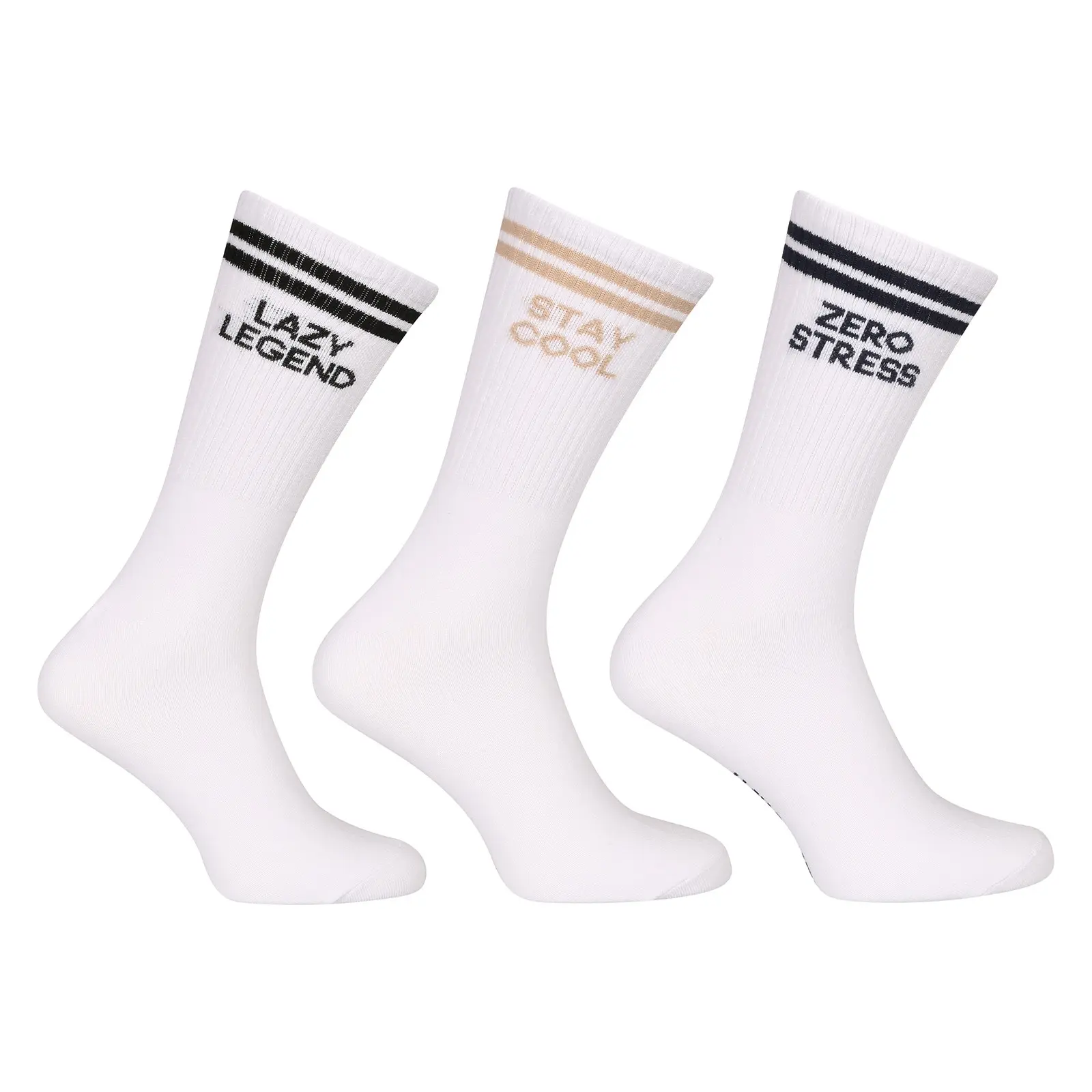 3PACK ponožky Jack and Jones vysoké bílé (12296242) uni