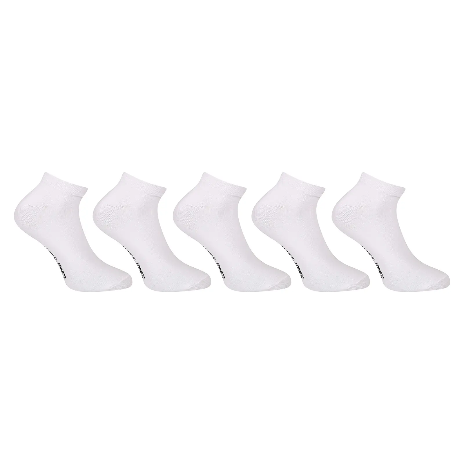 5PACK ponožky Jack and Jones nízké bílé (12120278-white) uni