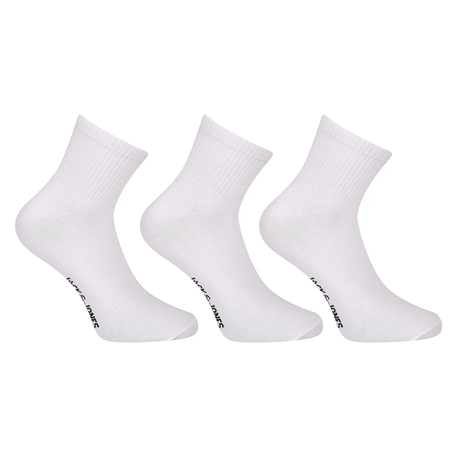 3PACK ponožky Jack and Jones nízké bílé (12257150-white) uni