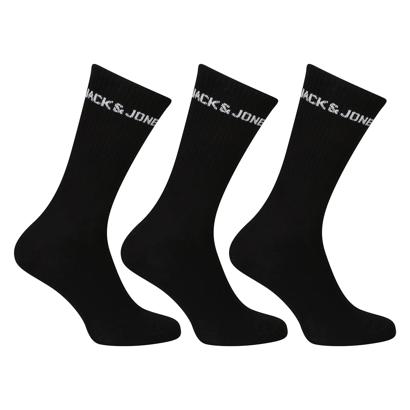 3PACK ponožky Jack and Jones vysoké černé (12260083-black) uni