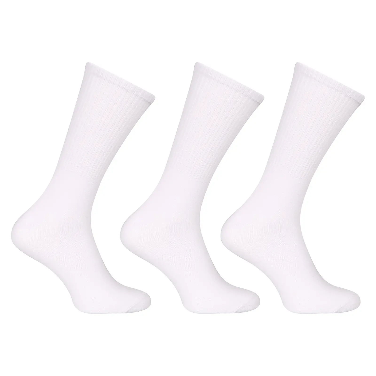 3PACK ponožky Jack and Jones vysoké bílé (12260081-white) uni
