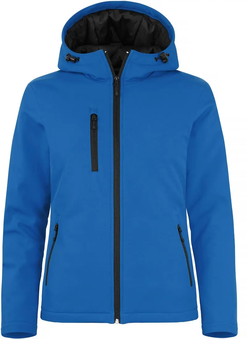 Dámská zateplená softshellová bunda s kapucí - royal blue