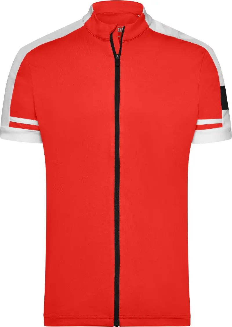 Pánské cyklistické tričko se zipem - red