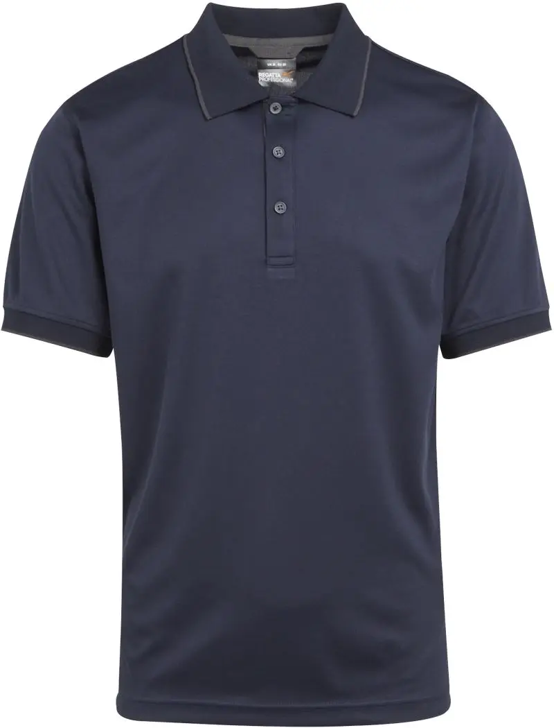 Piqué polo "Navigate" - navy/seal grey