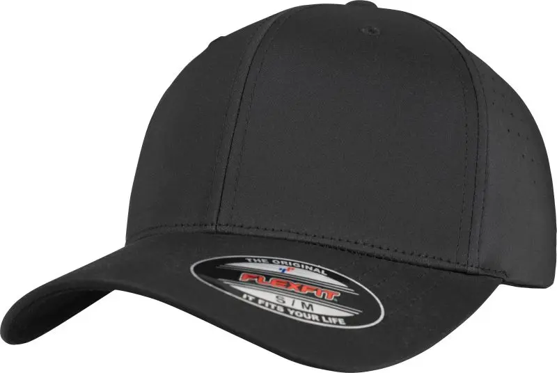 6 panelová kšiltovka "Perforated" - black