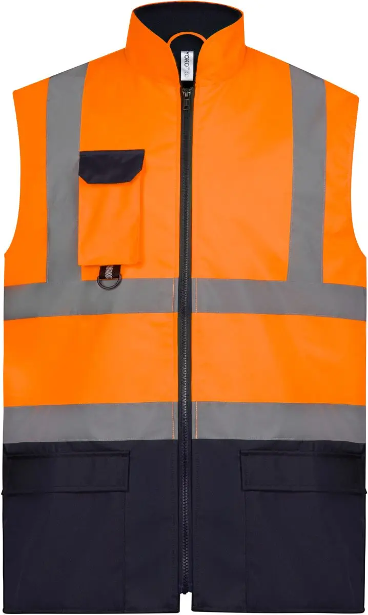 Hi-Vis polstrovaná vesta - hi vis orange/navy