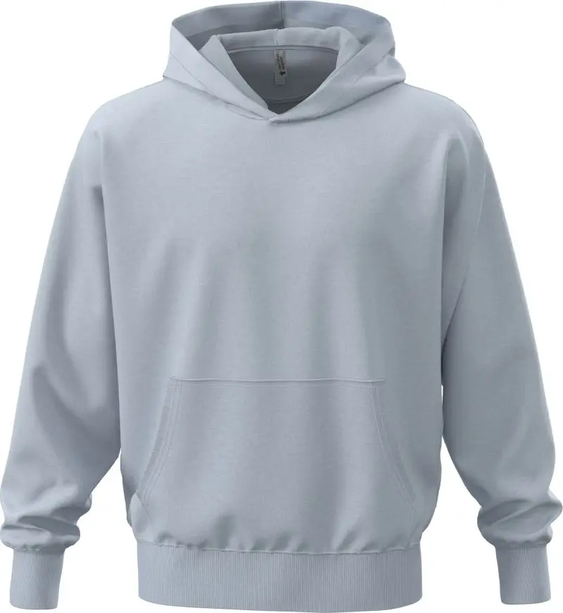 Těžká oversize unisex mikina s kapucí - stonewash denim