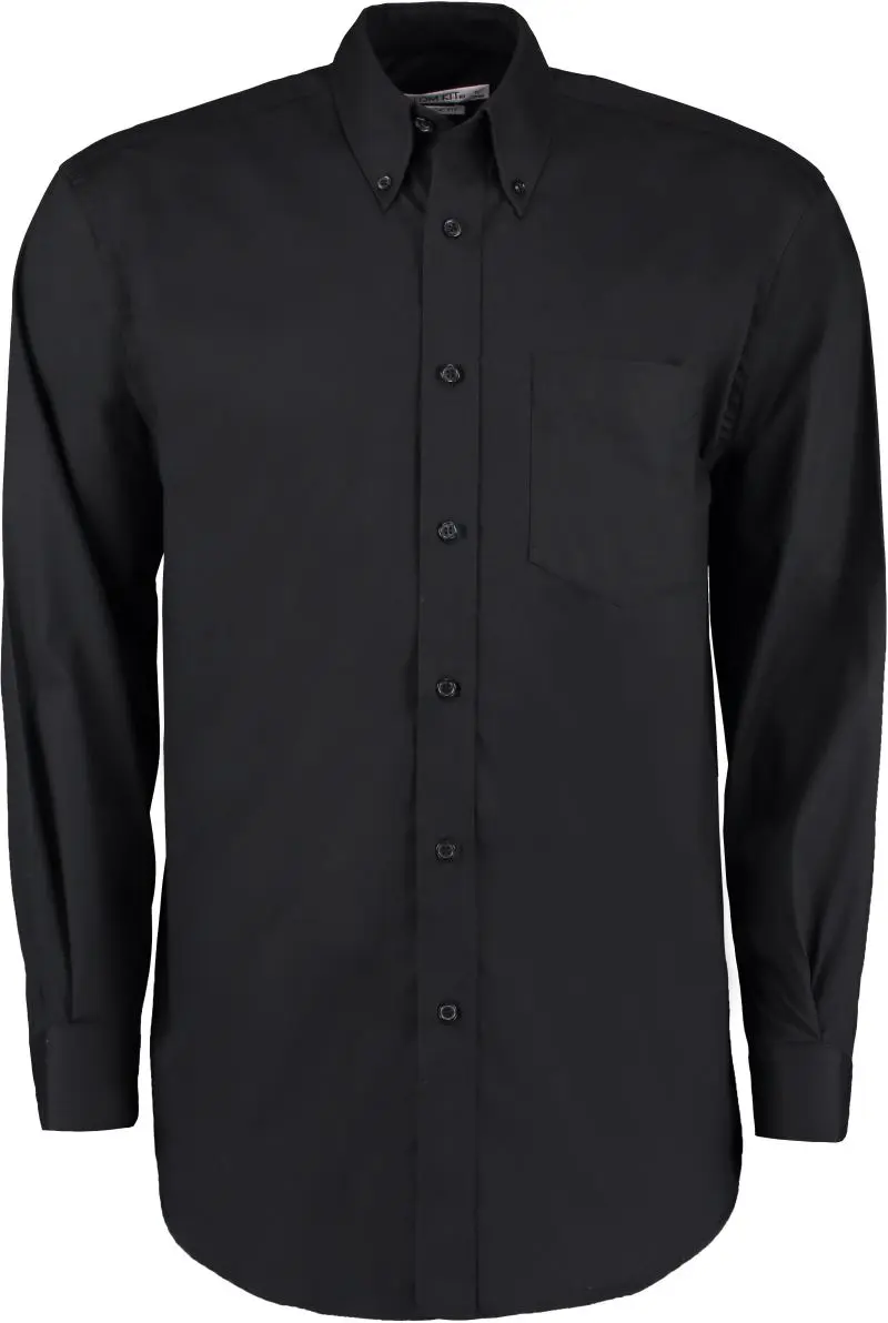 Košile Oxford s dlouhým rukávem - black