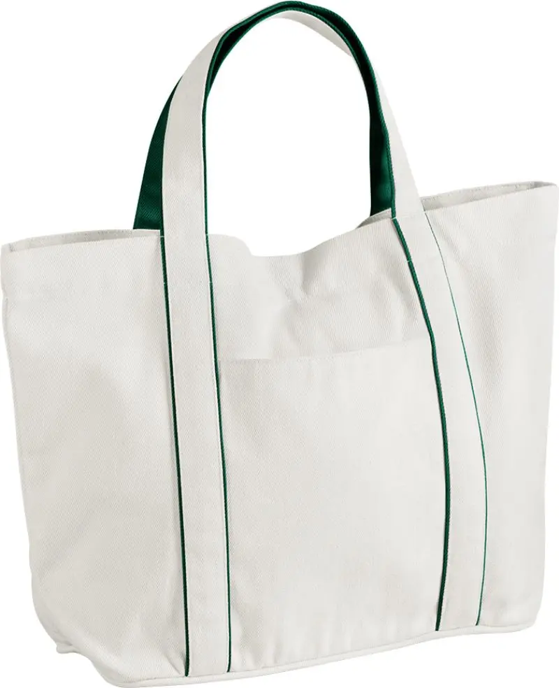 Středně velká taška "Courtside" - soft white/bottle green