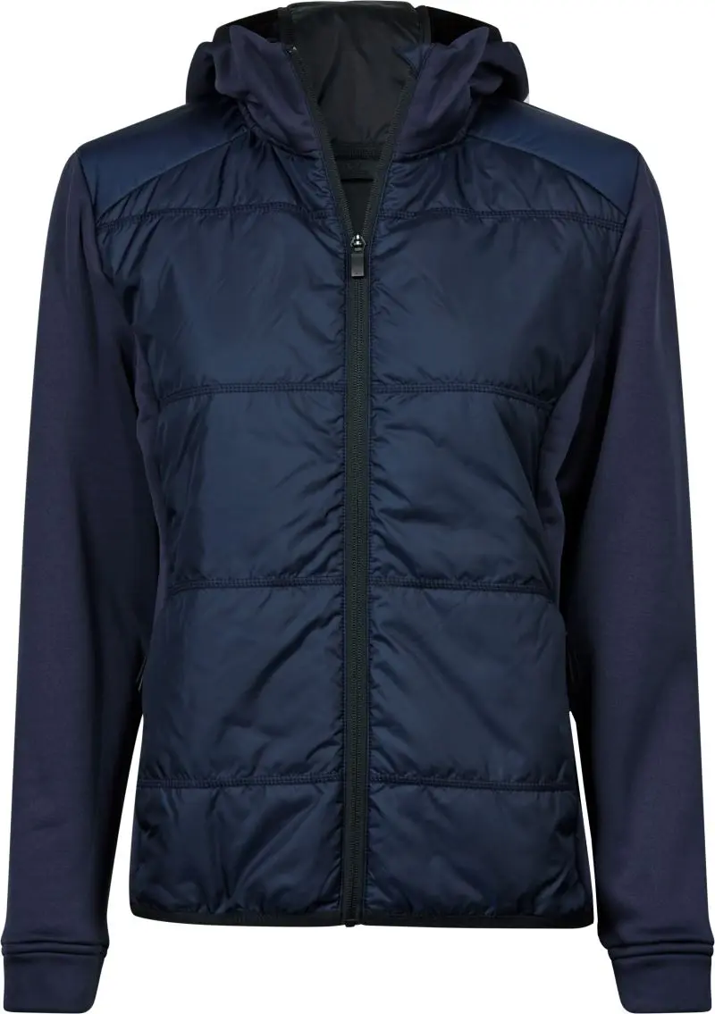Dámská hybridní strečová bunda s kapucí - navy/navy