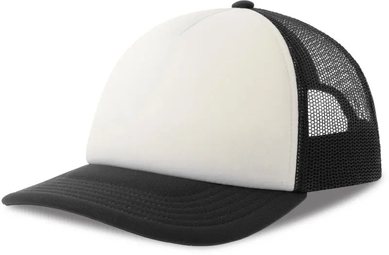 5 panelová Trucker kšiltovka - white/black