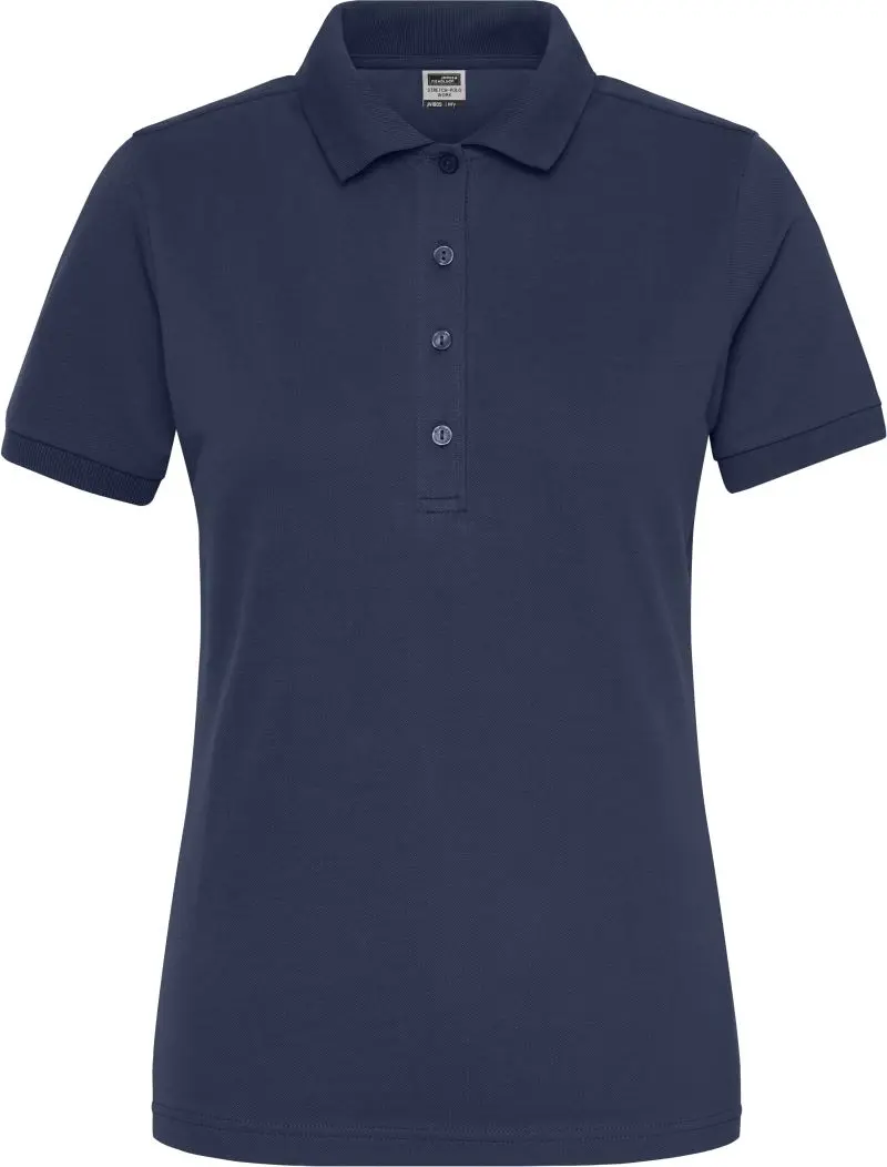 Dámské pracovní elast. polo z bio bavlny - Solid - navy