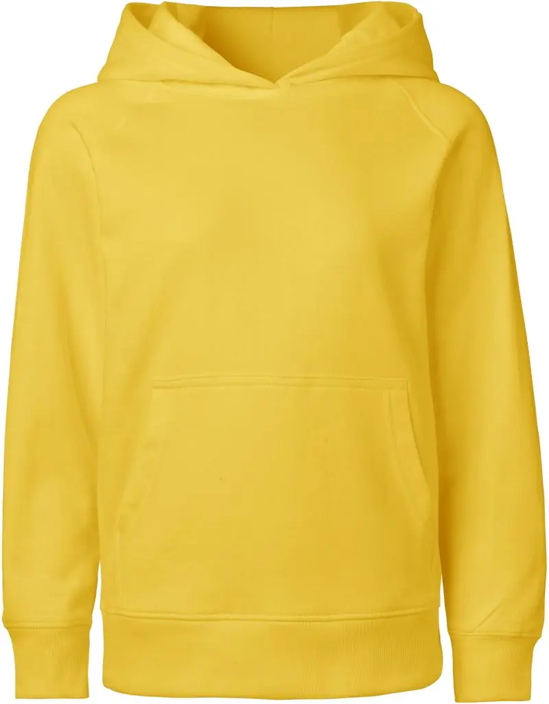 Dětská mikina s kapucí z bio bavlny - yellow