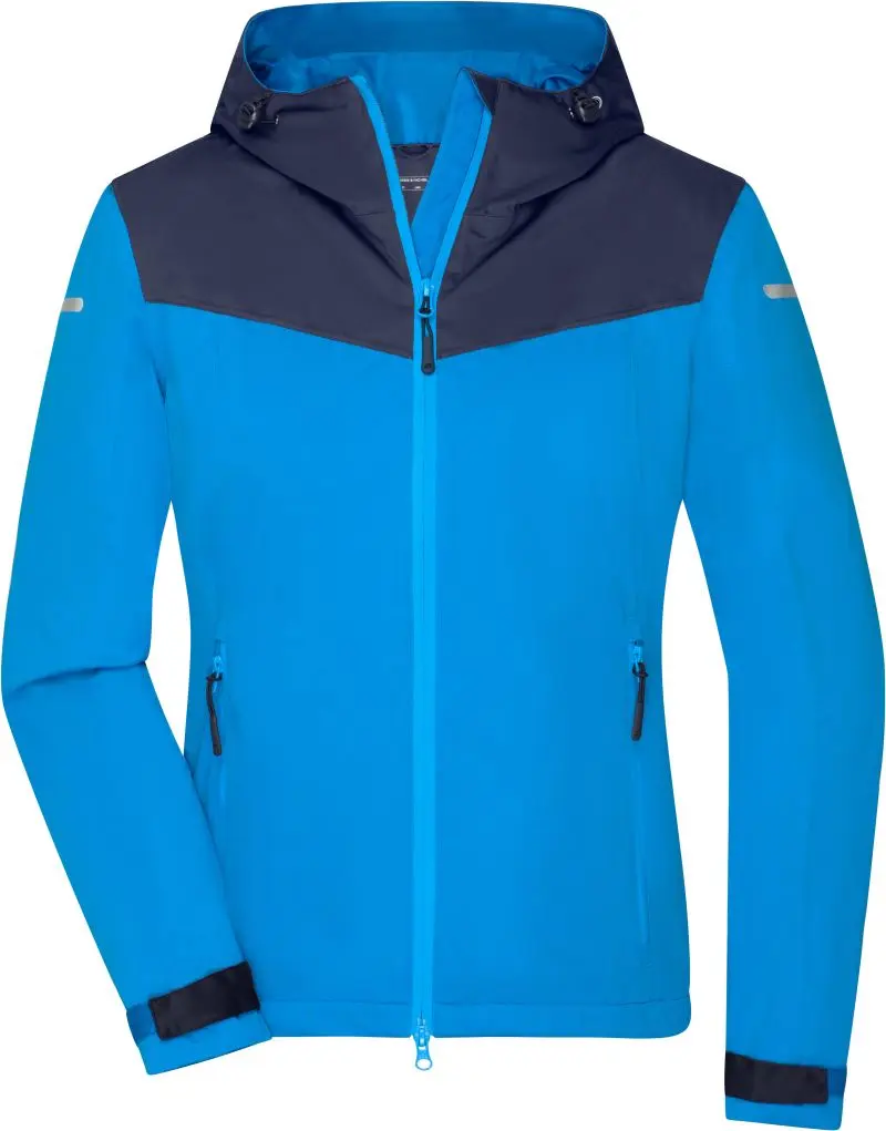 Dámská outdoorová softshellová bunda - bright blue/navy/bright blue