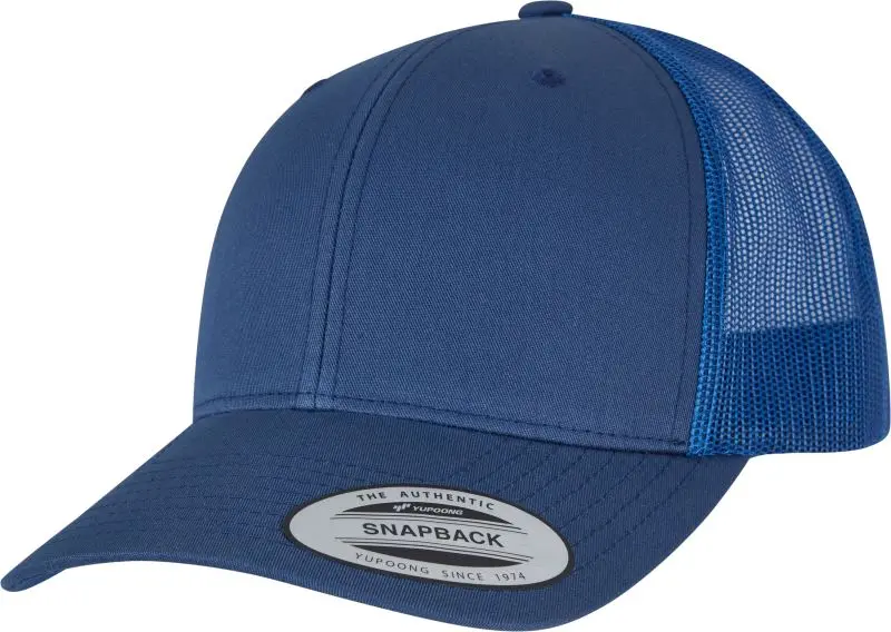 6 panelová vintage kšiltovka "Trucker" - light navy